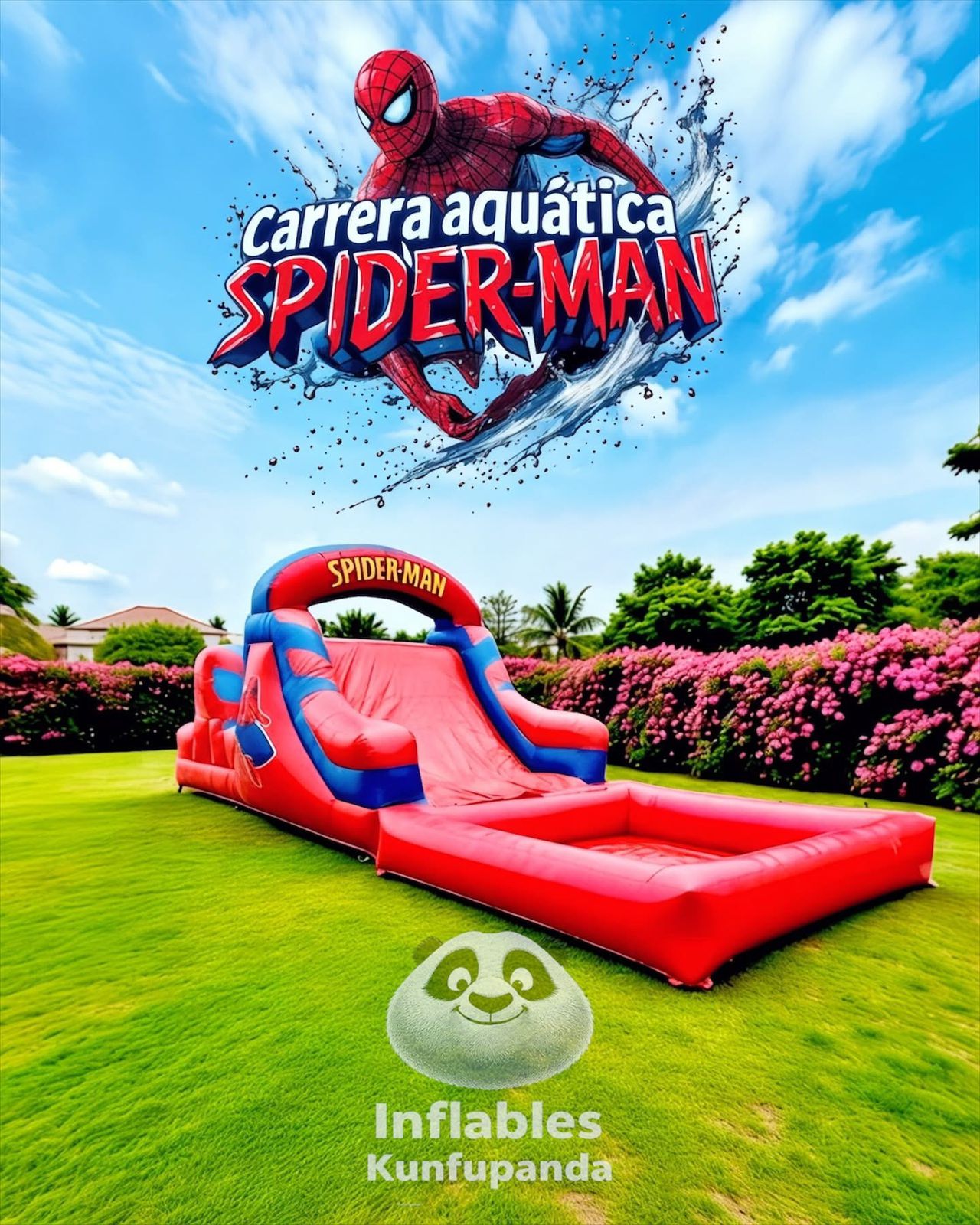 Modelo Carrera Spiderman con pileta