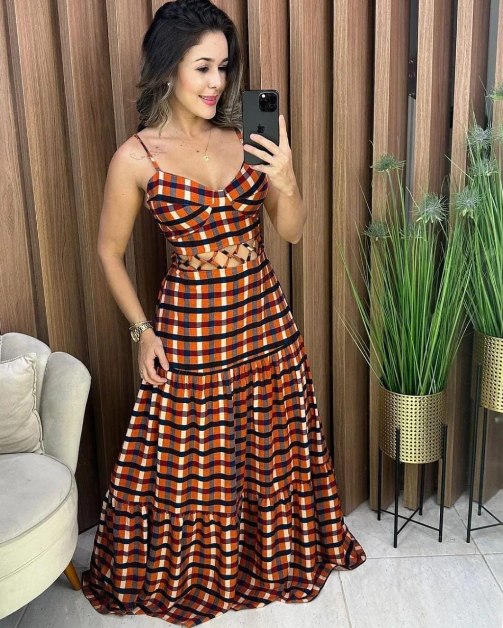 Vestido Sunset Check