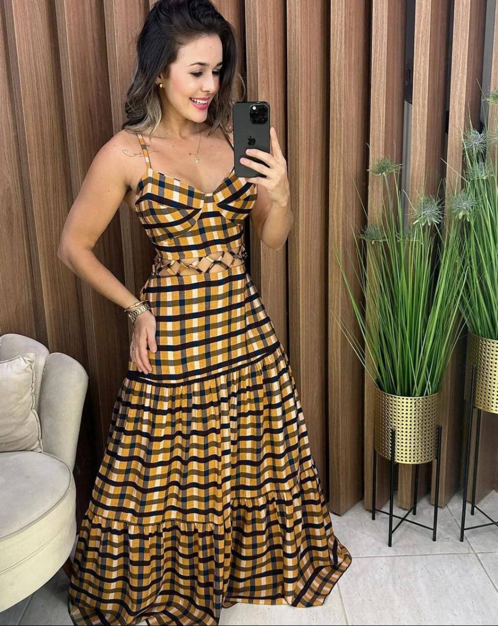 Vestido Sunset Check