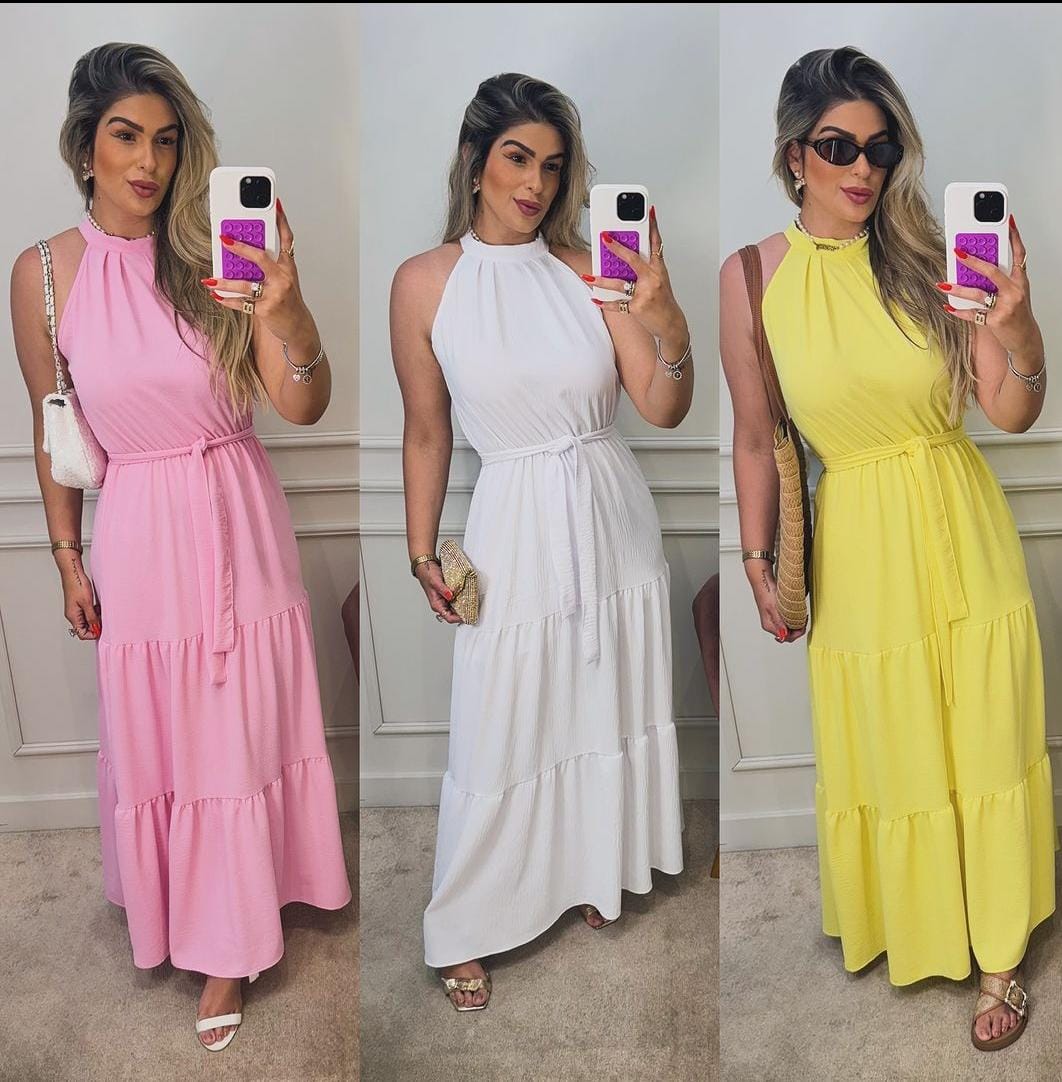 Vestido Crepe Duna