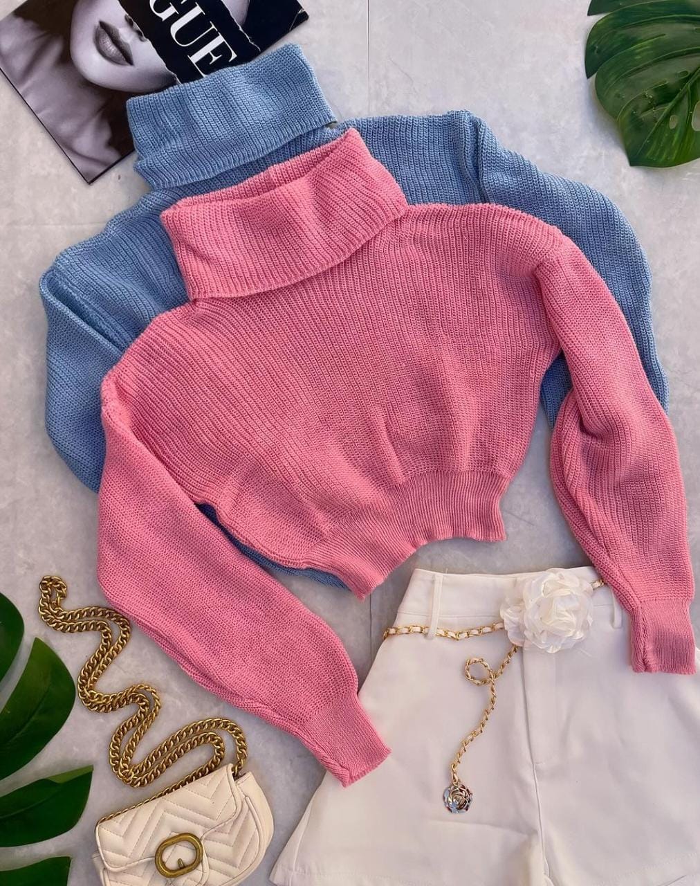 Cropped Trico Gola Alta