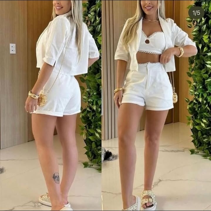 Conjunto 3 Peças Linho