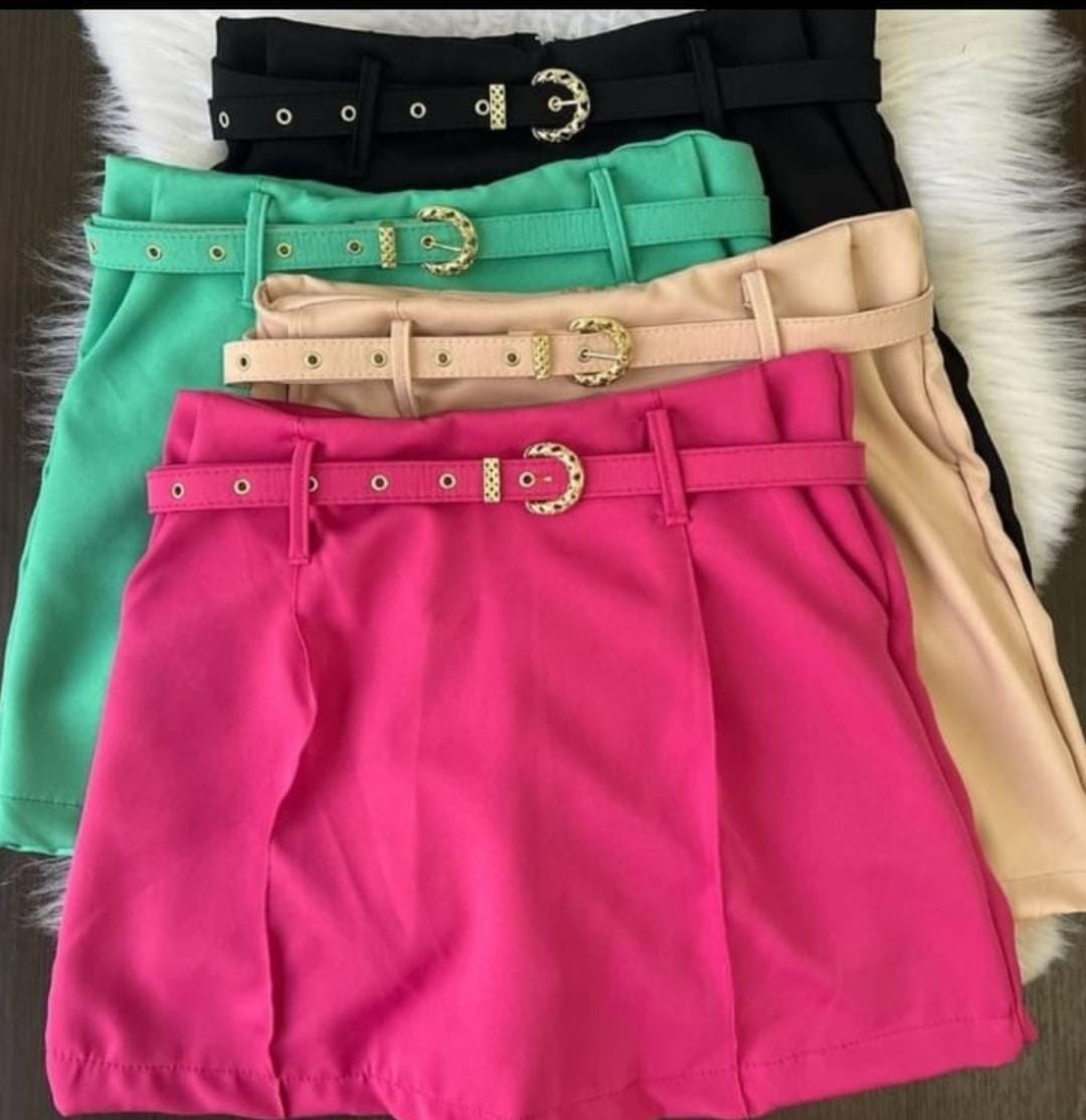 Short Alfaiataria com Cinto Forrado