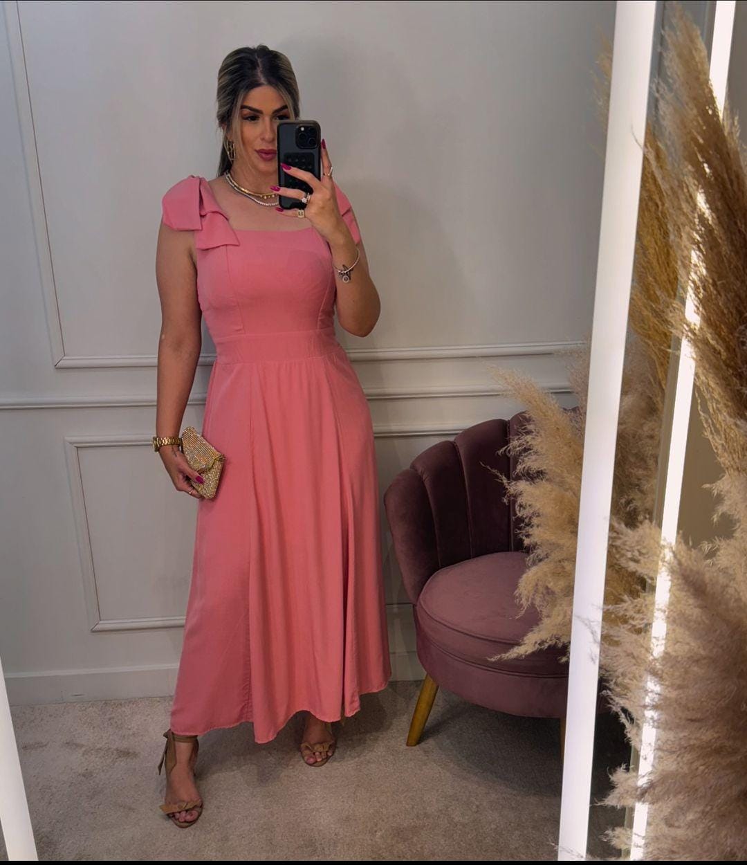 Vestido Viscolinho Longuete