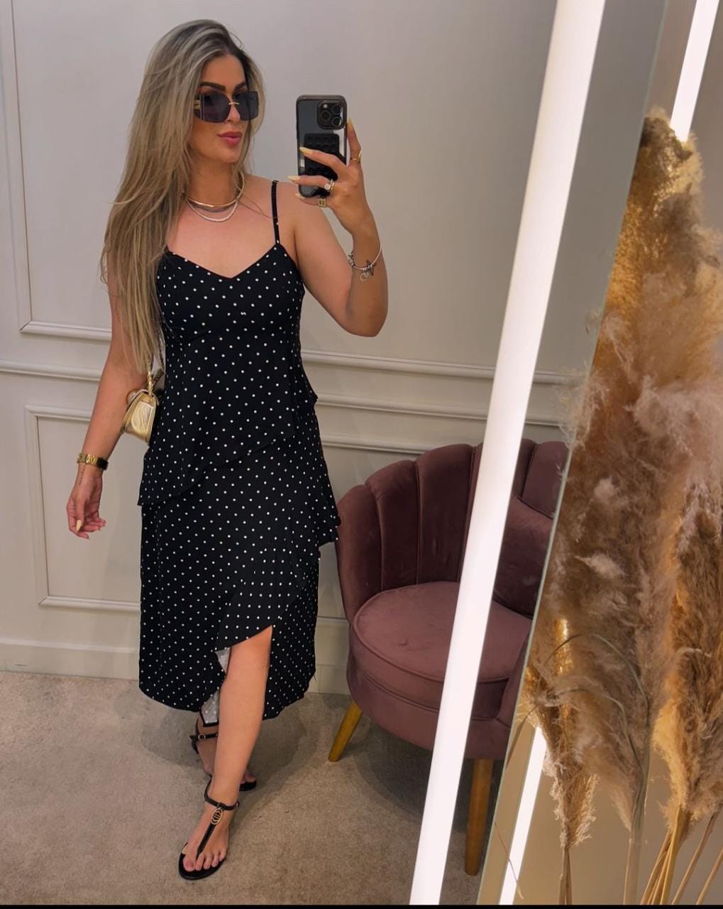 Vestido Viscose Poá