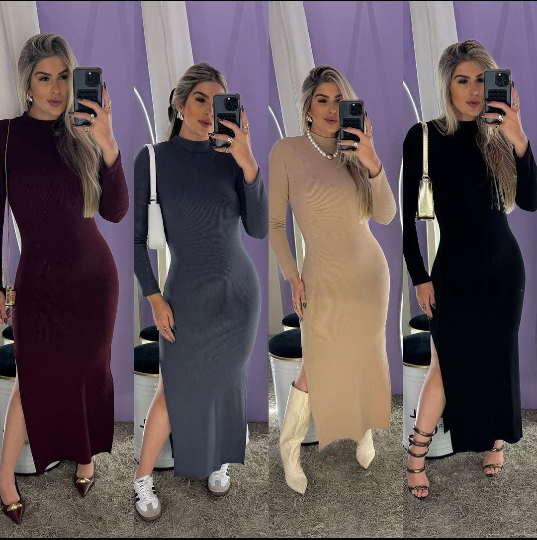 Vestido Longo Anarruga