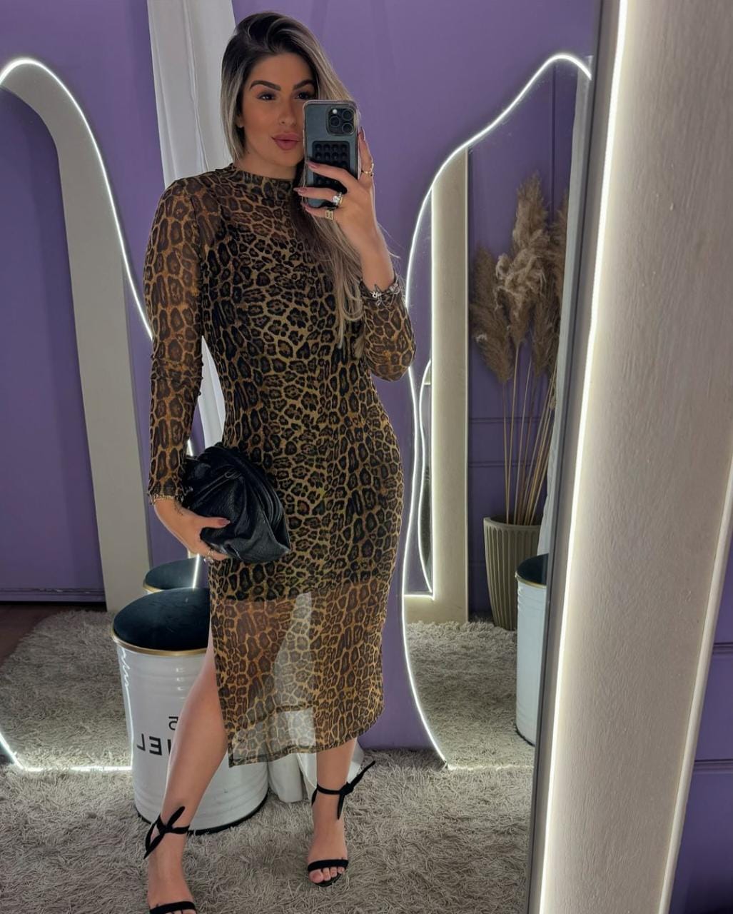 Vestido Microtule Oncinha
