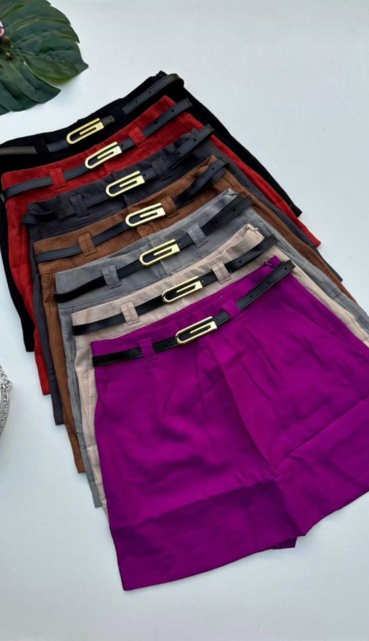 Short Alfaiataria Cinto Fivela G