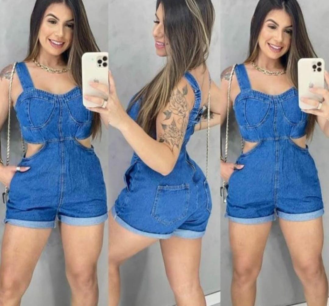 Macaquinho Jeans Bruna