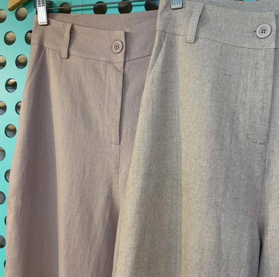 Calça Pantalona em Linho