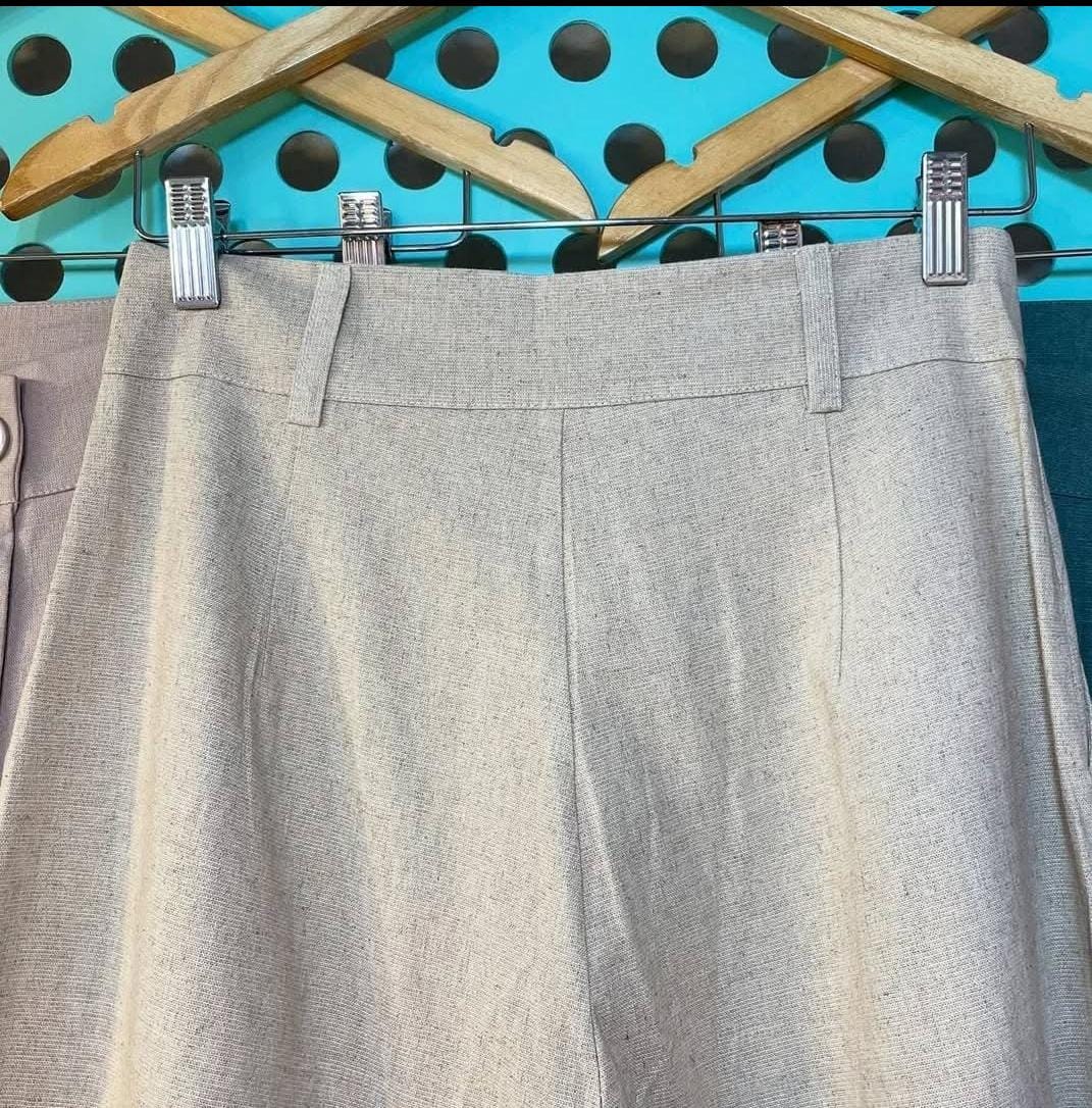 Calça Pantalona em Linho