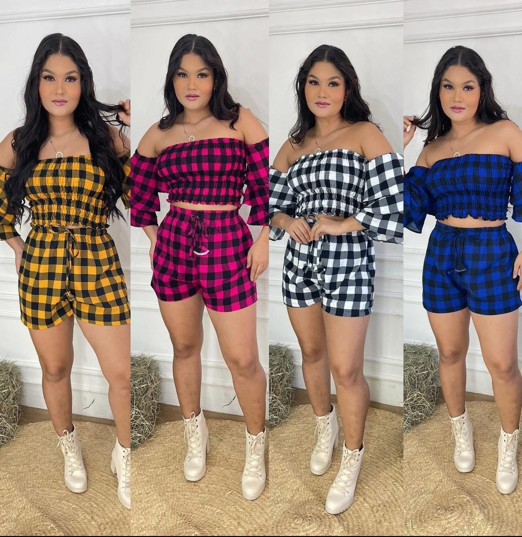 Conjunto Ciganinha Xadrez