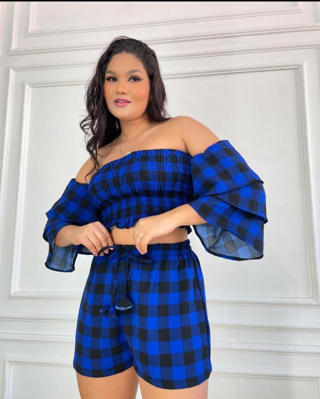 Conjunto Ciganinha Xadrez