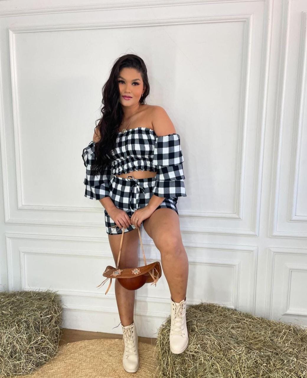 Conjunto Ciganinha Xadrez