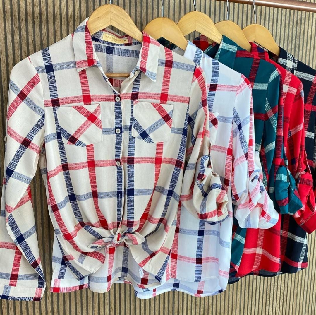Blusa Xadrez Viscose