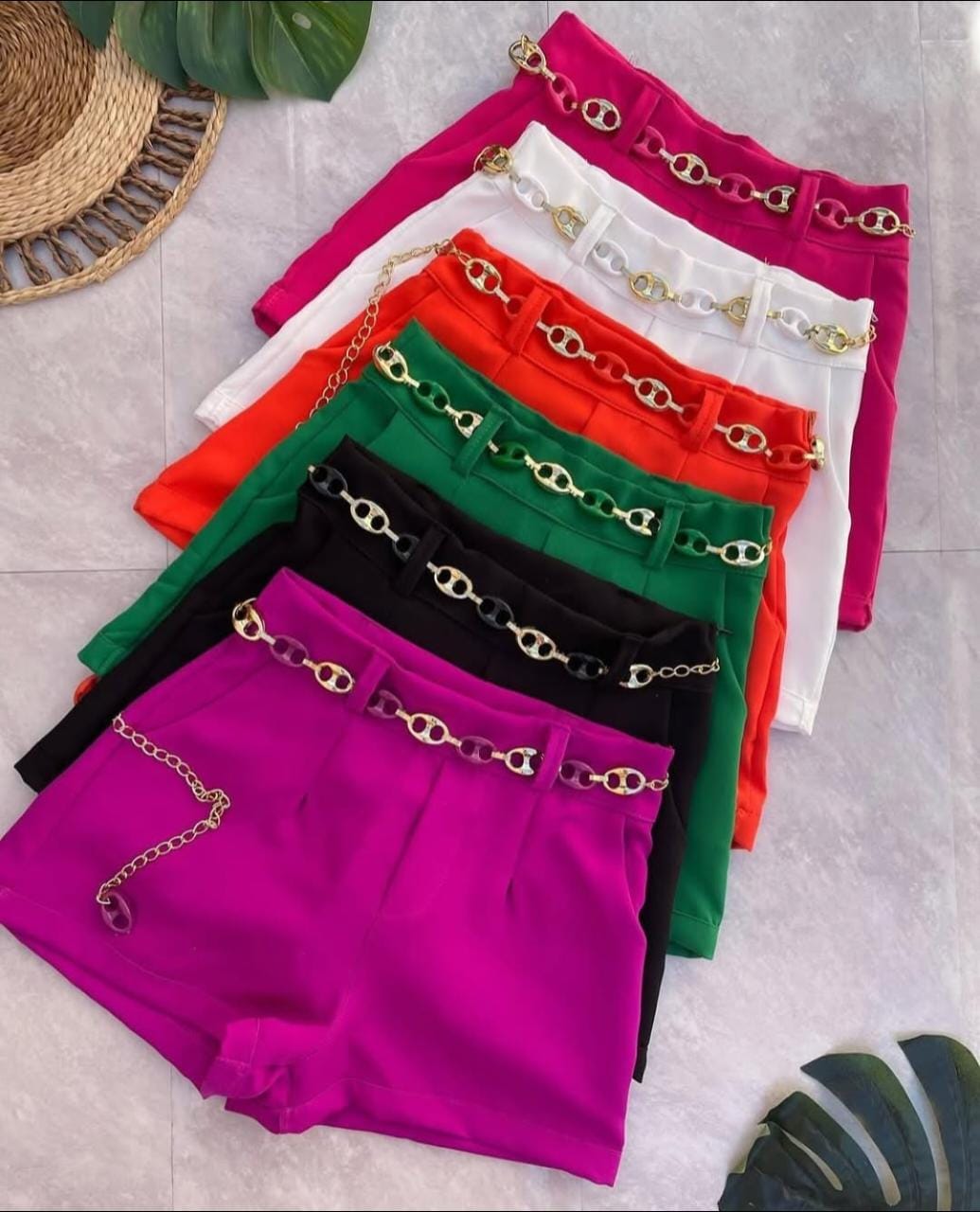 Short Alfaiataria Elos Dourados