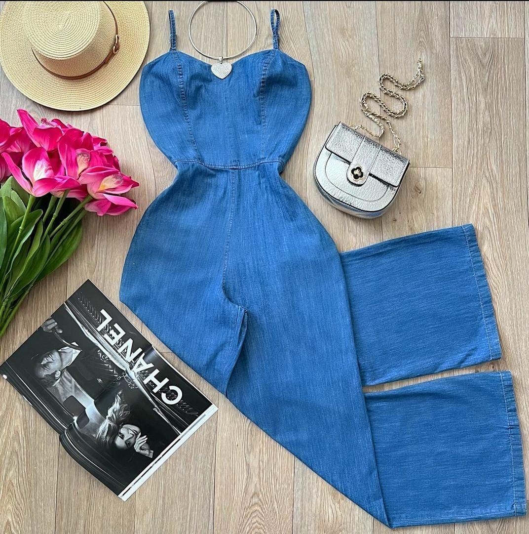 Macacão Jeans Polyane