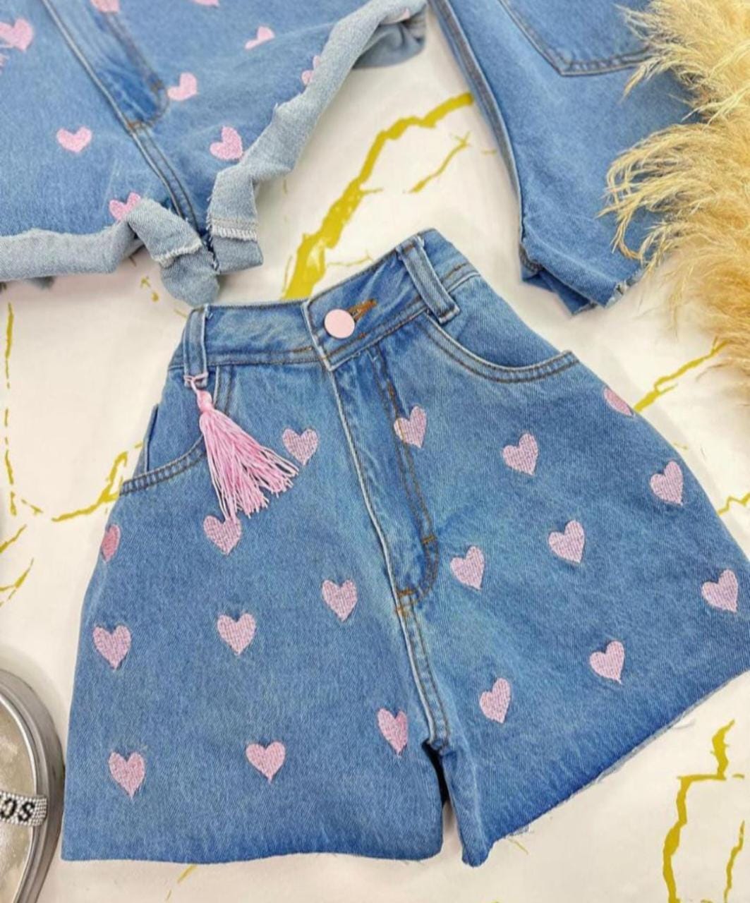 Short Jeans Coração