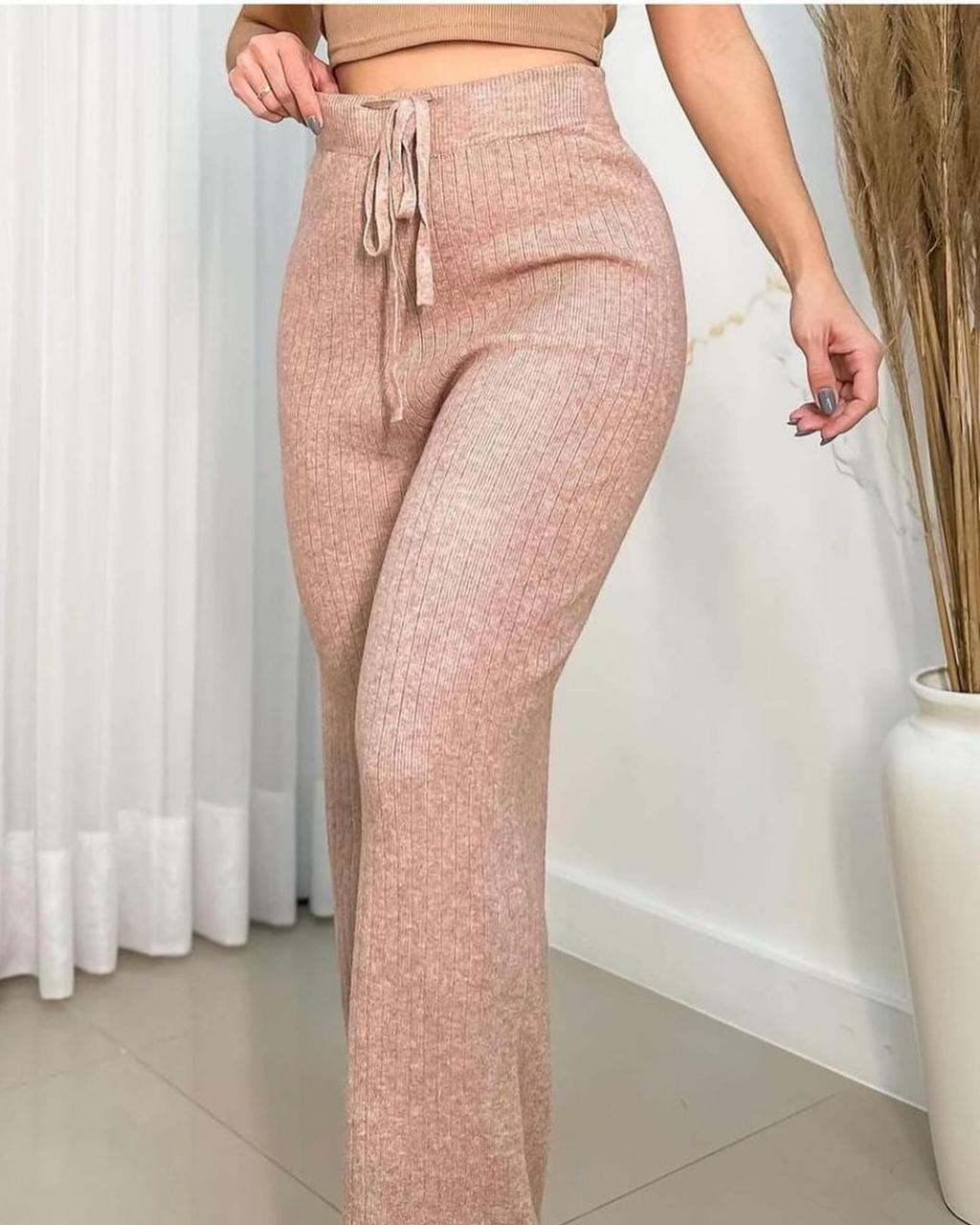 Calça Pantalona Modal Lã