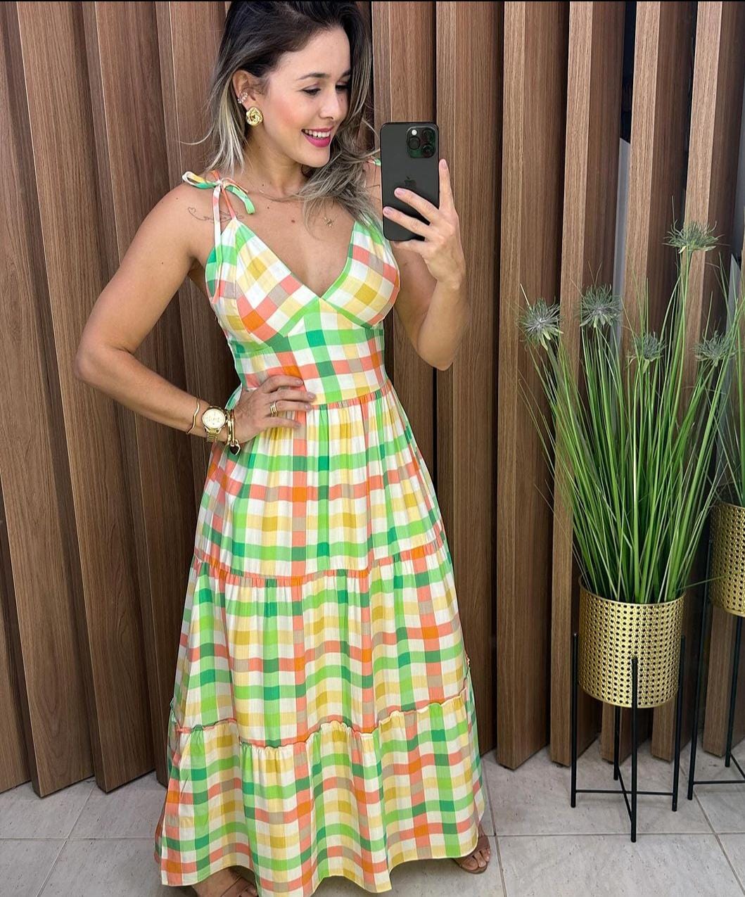 Vestido Longo Viscolinho