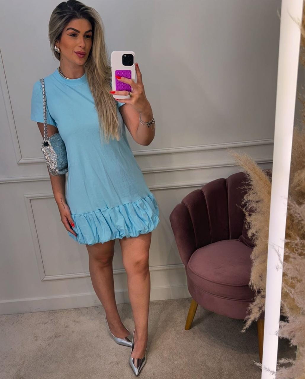 Vestido Balone de Malha 100% Algodão