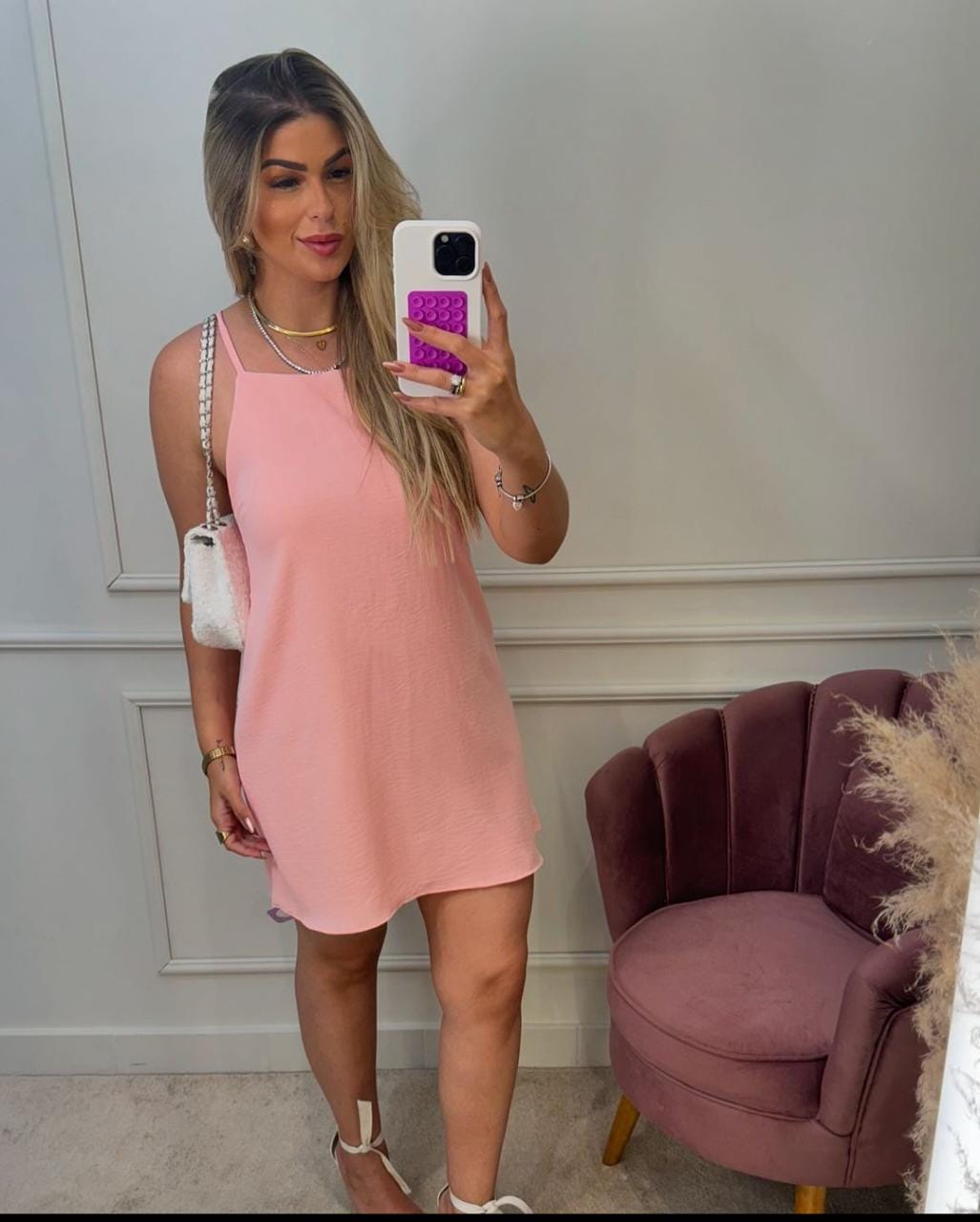 Vestido Crepe Duna Trapézio