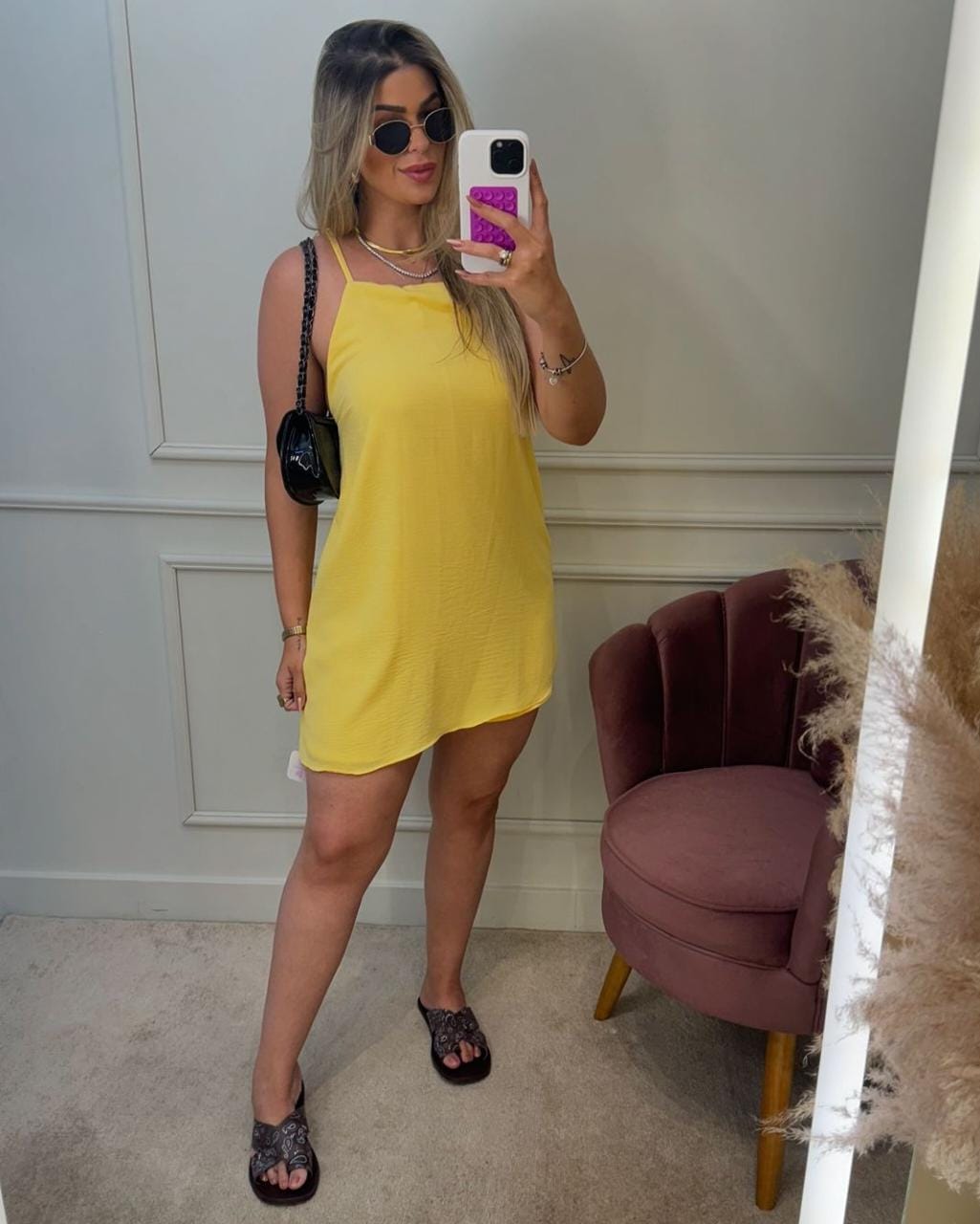 Vestido Crepe Duna Trapézio