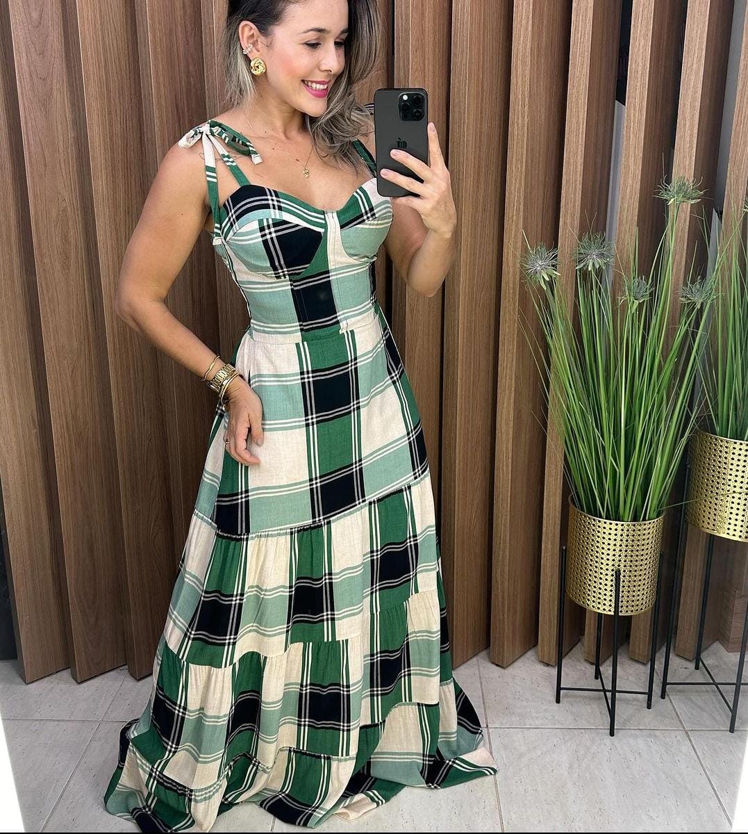 Vestido Xadrez Aurora