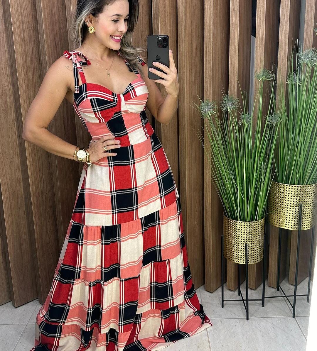 Vestido Xadrez Aurora